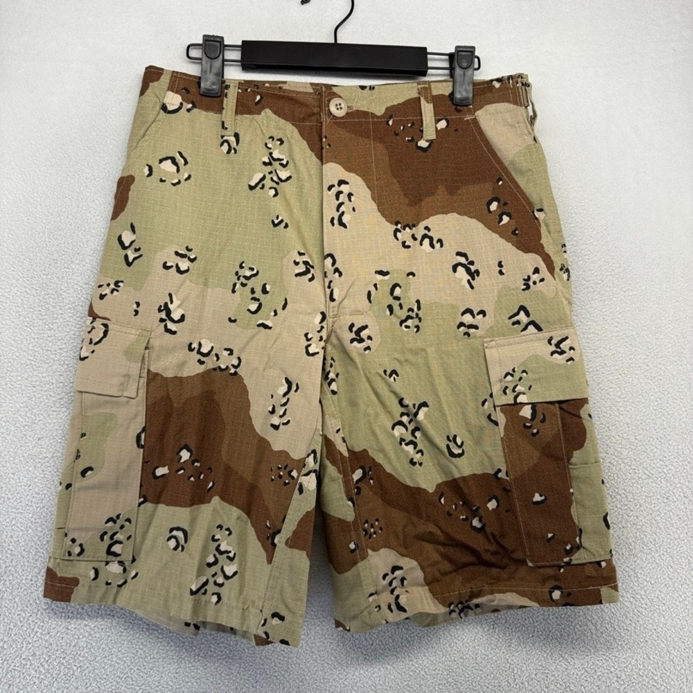 Vintage Military Shorts Men's Small Brown Tan Desert Camo Chocolate Chip Cargo
